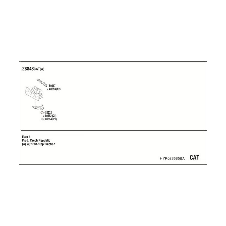 Išmetimo sistema WALKER HYK028585BA