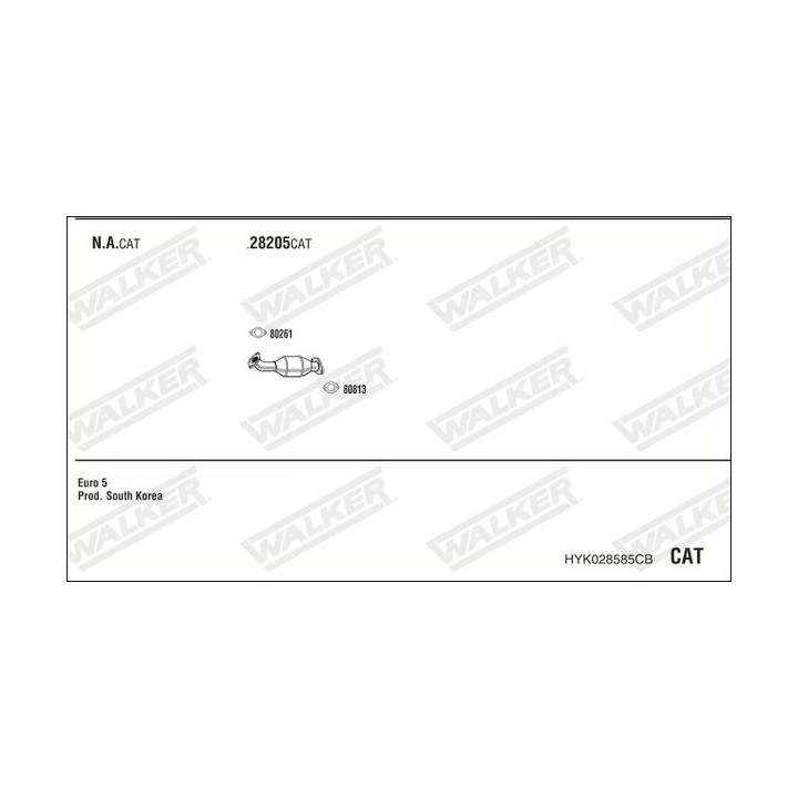 Išmetimo sistema WALKER HYK028585CB