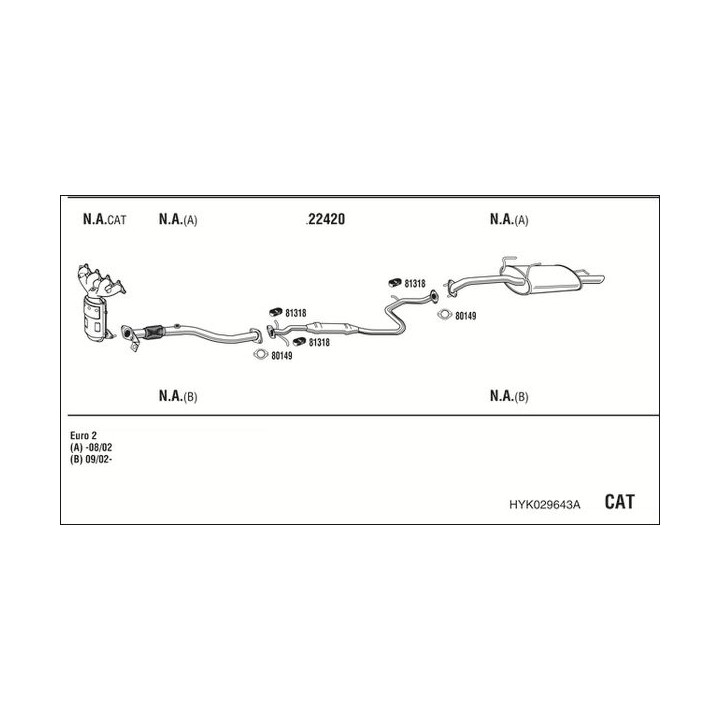 Išmetimo sistema WALKER HYK029643A
