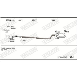 Išmetimo sistema WALKER HYK030901B