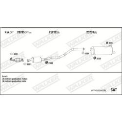 Išmetimo sistema WALKER HYK030903B