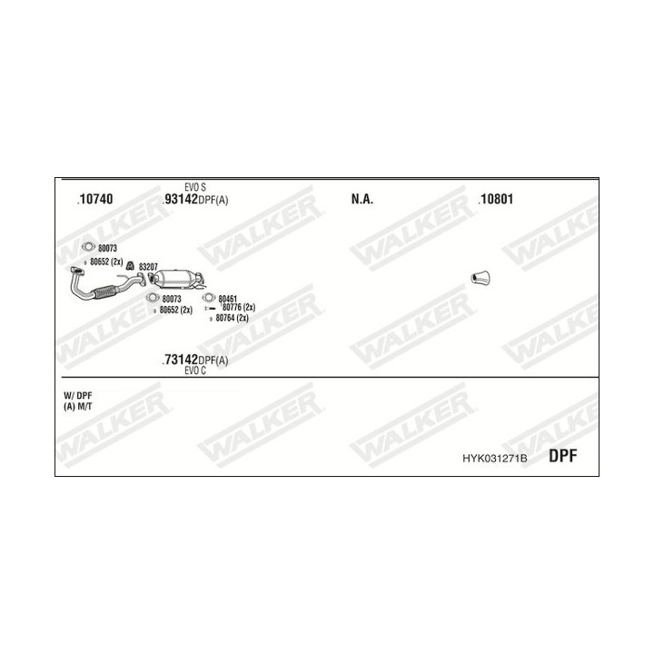Išmetimo sistema WALKER HYK031271B