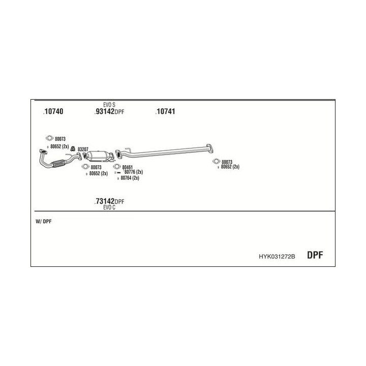 Išmetimo sistema WALKER HYK031272B