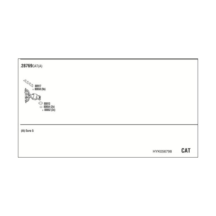 Išmetimo sistema WALKER HYK056798