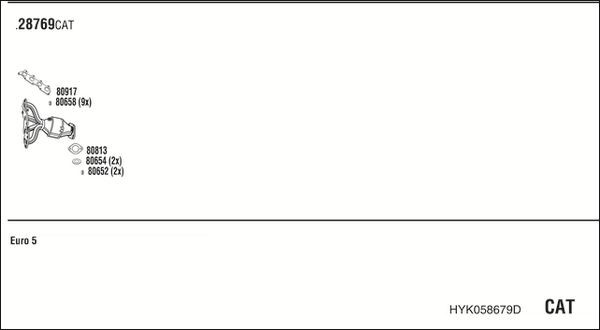 Išmetimo sistema WALKER HYK058679D