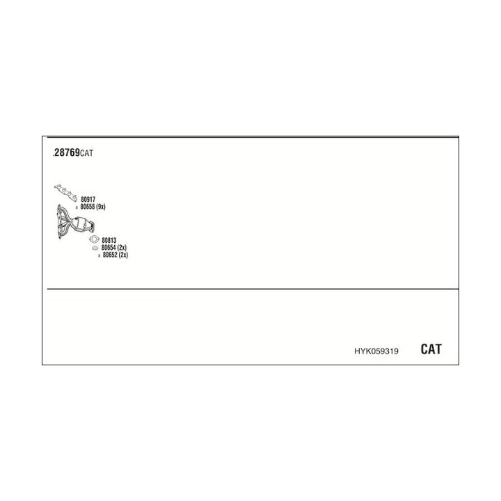 Išmetimo sistema WALKER HYK059319