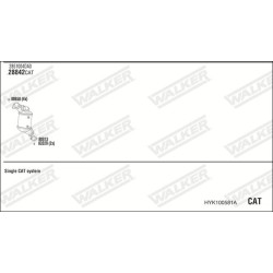 Išmetimo sistema WALKER HYK100581A