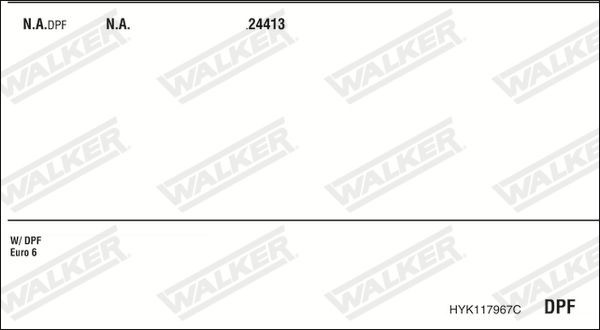 Išmetimo sistema WALKER HYK117967C