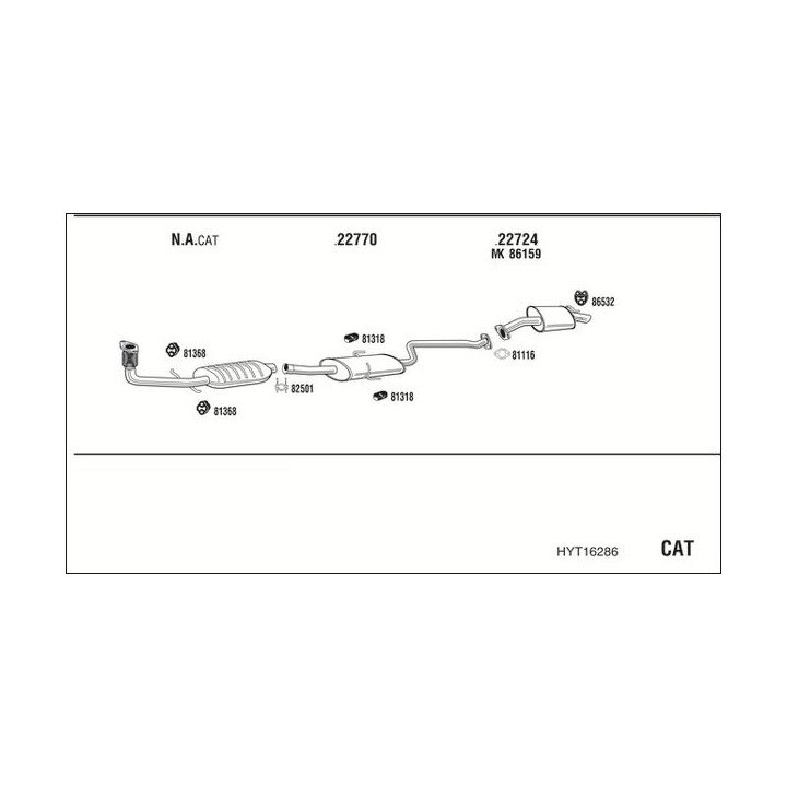 Išmetimo sistema WALKER HYT16286