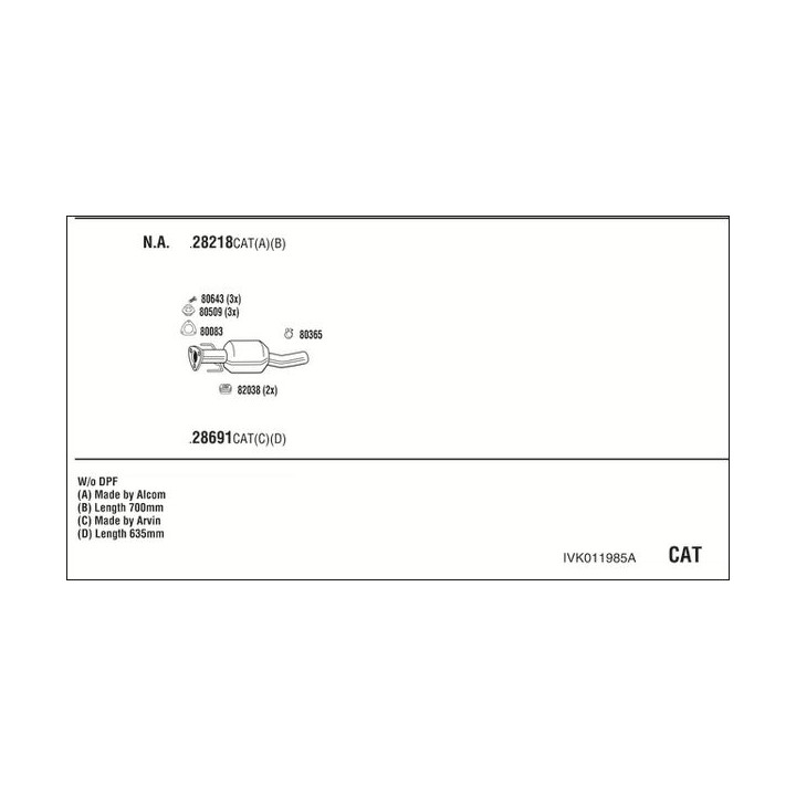 Išmetimo sistema WALKER IVK011985A