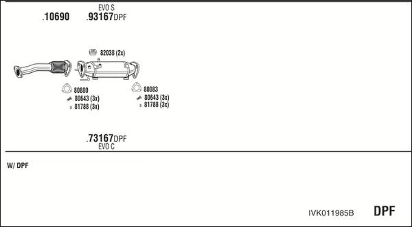 Išmetimo sistema WALKER IVK011985B