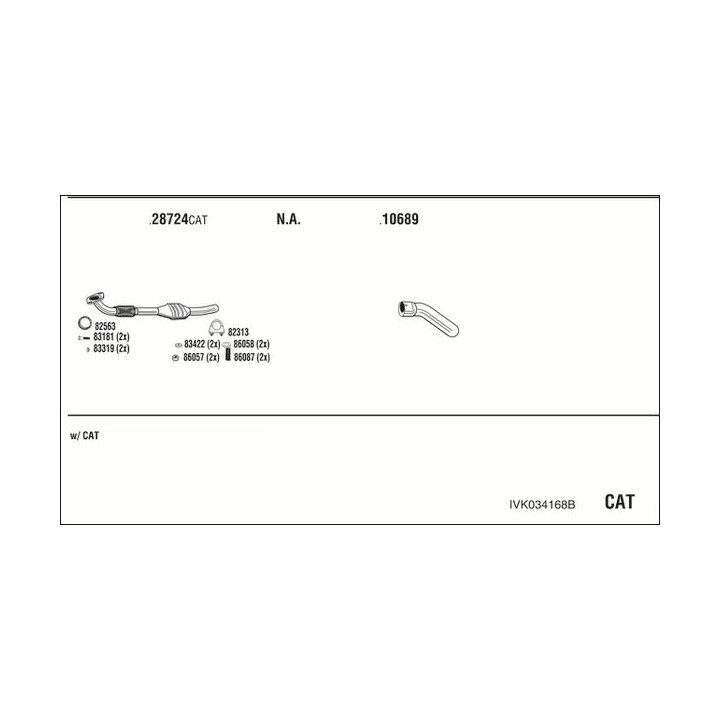 Išmetimo sistema WALKER IVK034168B