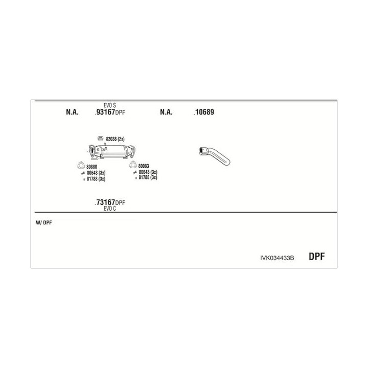 Išmetimo sistema WALKER IVK034433B