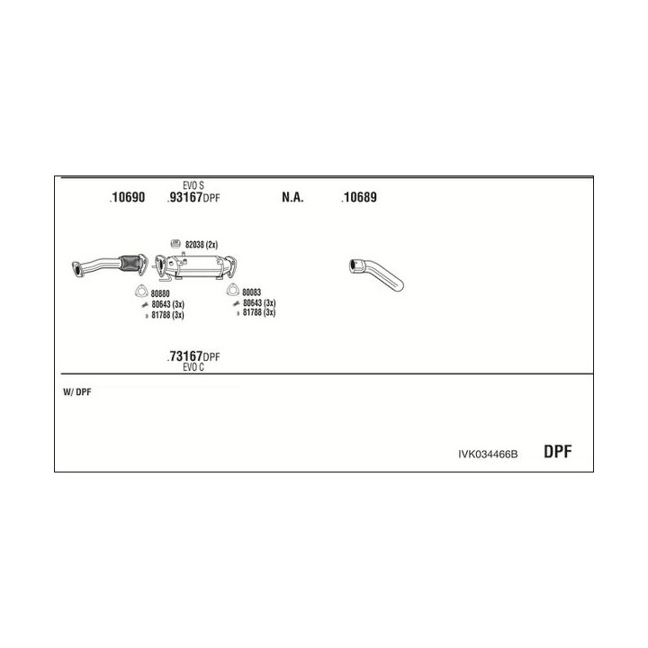 Išmetimo sistema WALKER IVK034466B