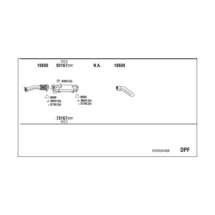 Išmetimo sistema WALKER IVK034468