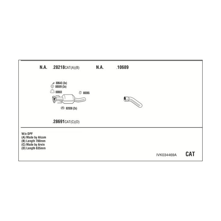Išmetimo sistema WALKER IVK034469A