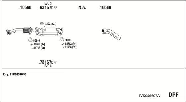 Išmetimo sistema WALKER IVK056697A