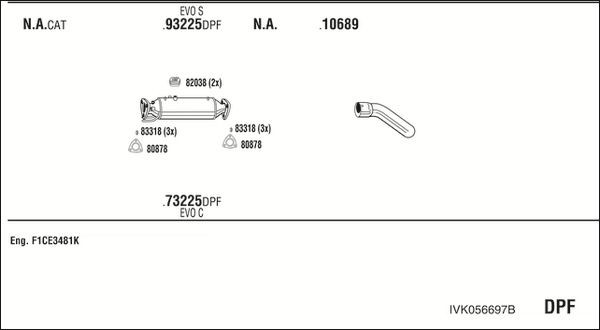 Išmetimo sistema WALKER IVK056697B