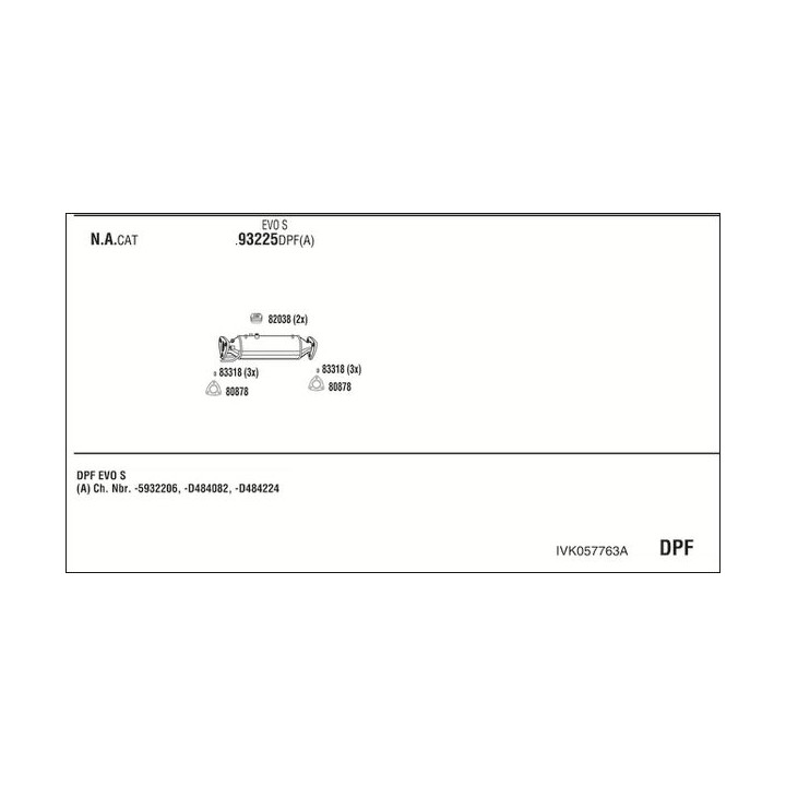 Išmetimo sistema WALKER IVK057763A