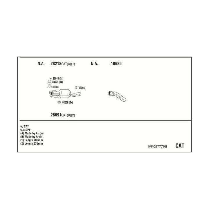 Išmetimo sistema WALKER IVK057779B