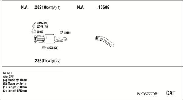 Išmetimo sistema WALKER IVK057779B