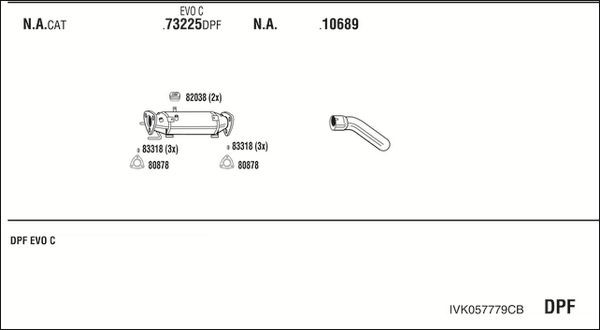 Išmetimo sistema WALKER IVK057779CB
