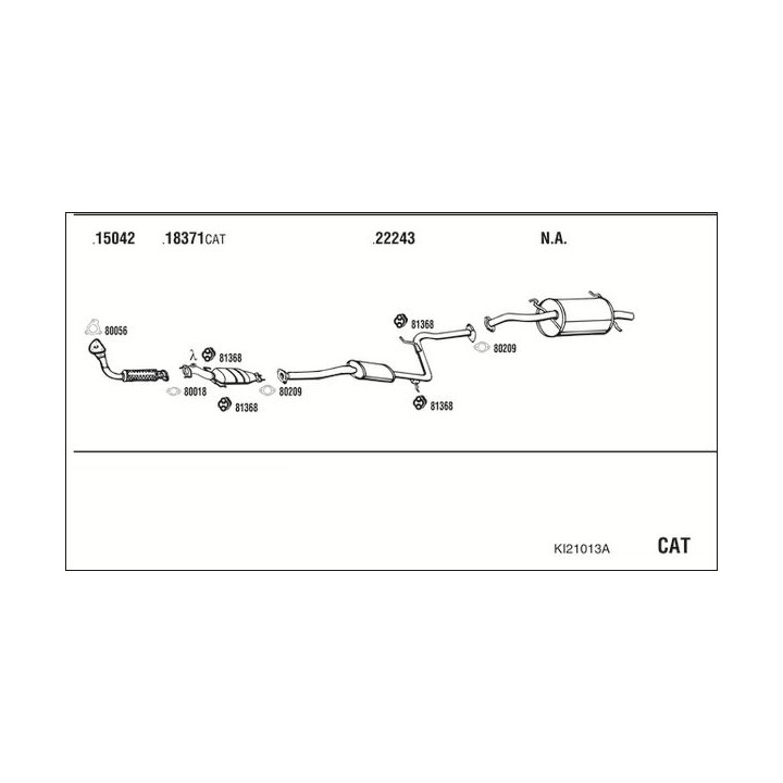 Išmetimo sistema WALKER KI21013A