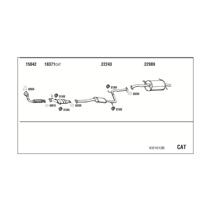 Išmetimo sistema WALKER KI21013B
