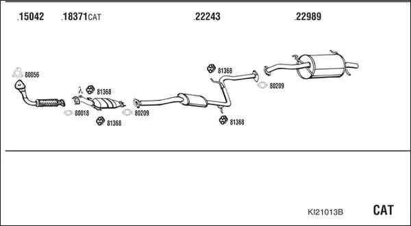 Išmetimo sistema WALKER KI21013B