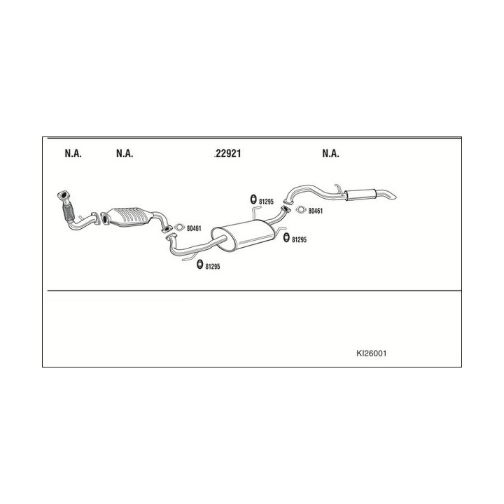 Išmetimo sistema WALKER KI26001