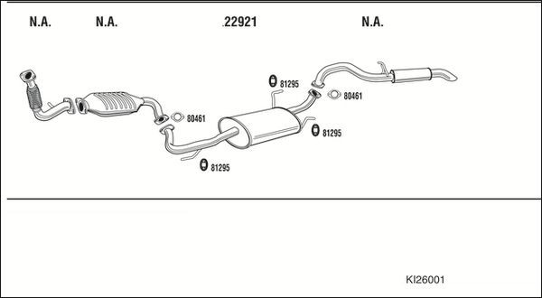Išmetimo sistema WALKER KI26001