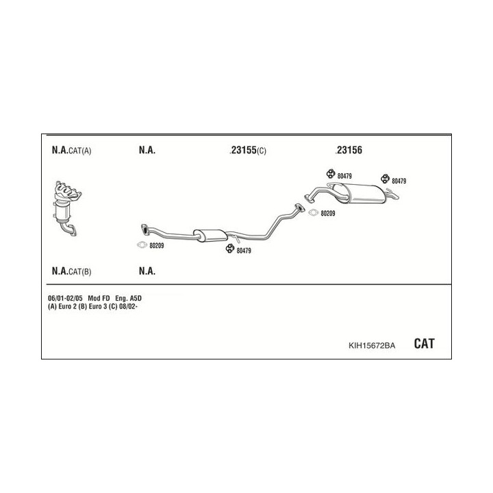 Išmetimo sistema WALKER KIH15672BA