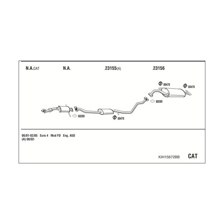 Išmetimo sistema WALKER KIH15672BB
