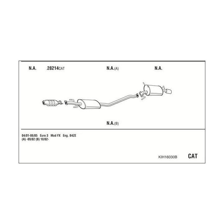 Išmetimo sistema WALKER KIH16030B