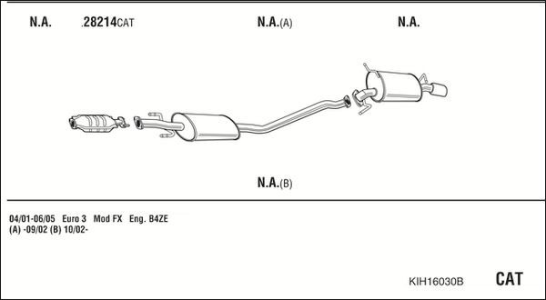 Išmetimo sistema WALKER KIH16030B
