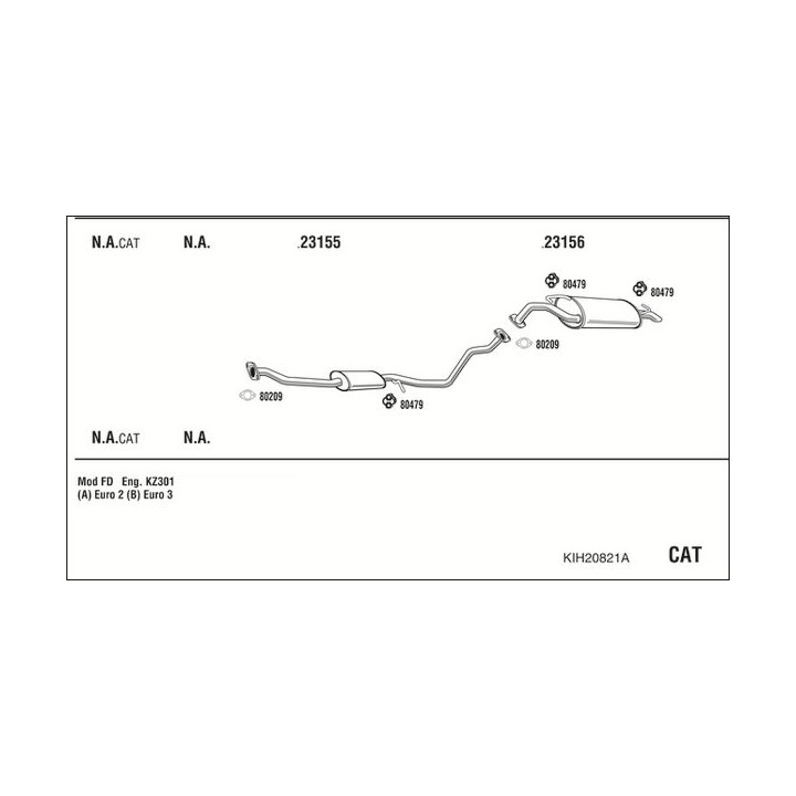 Išmetimo sistema WALKER KIH20821A