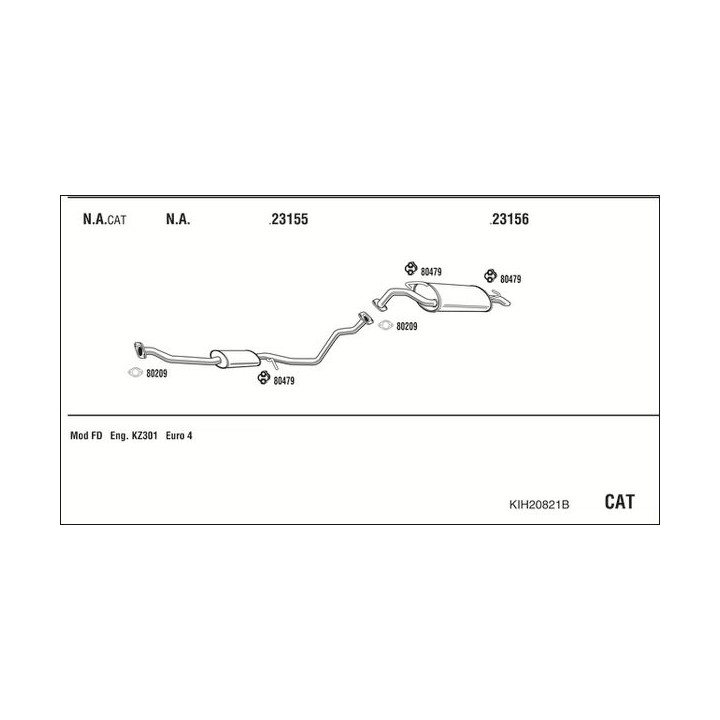 Išmetimo sistema WALKER KIH20821B