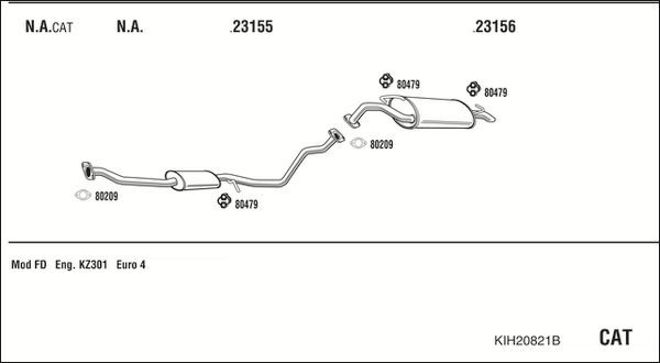 Išmetimo sistema WALKER KIH20821B