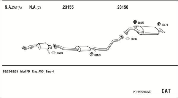 Išmetimo sistema WALKER KIH55966D