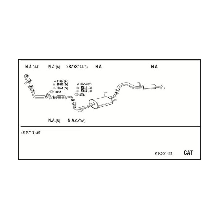 Išmetimo sistema WALKER KIK004426