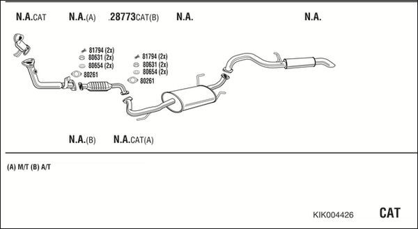 Išmetimo sistema WALKER KIK004426