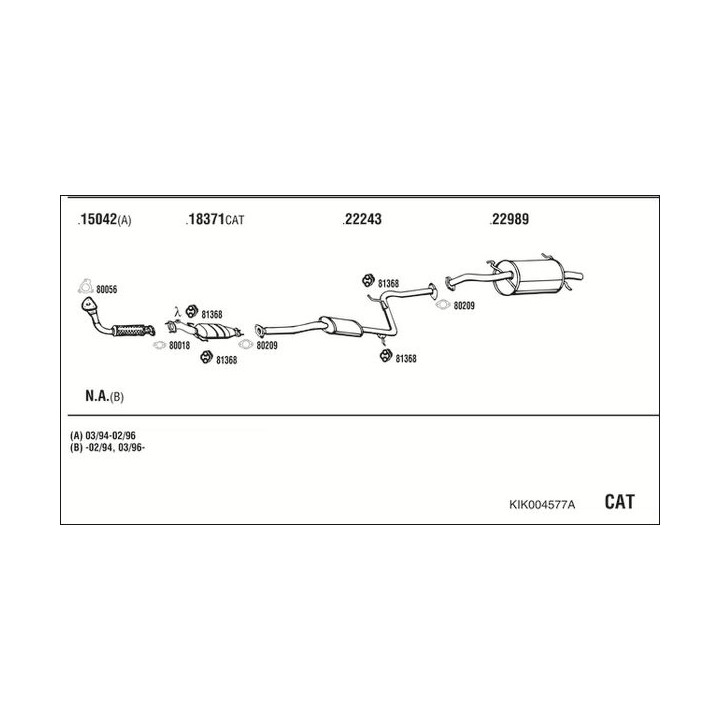 Išmetimo sistema WALKER KIK004577A
