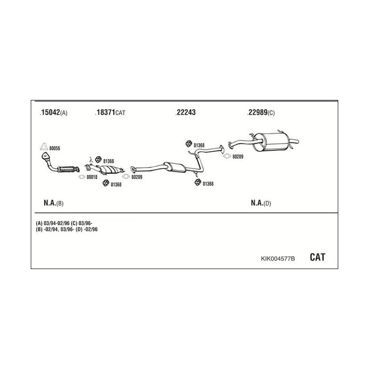 Išmetimo sistema WALKER KIK004577B