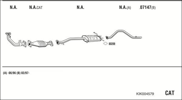 Išmetimo sistema WALKER KIK004579