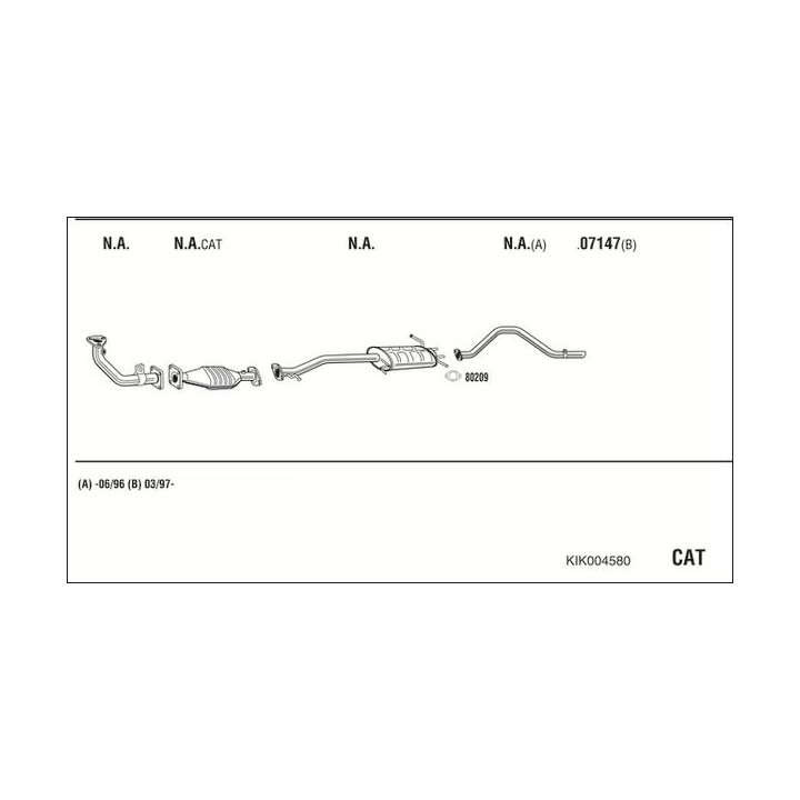 Išmetimo sistema WALKER KIK004580
