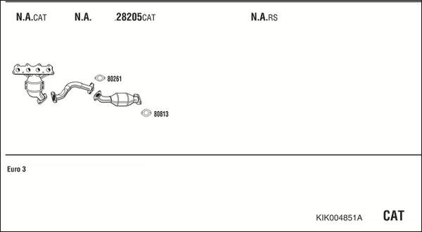 Išmetimo sistema WALKER KIK004851A