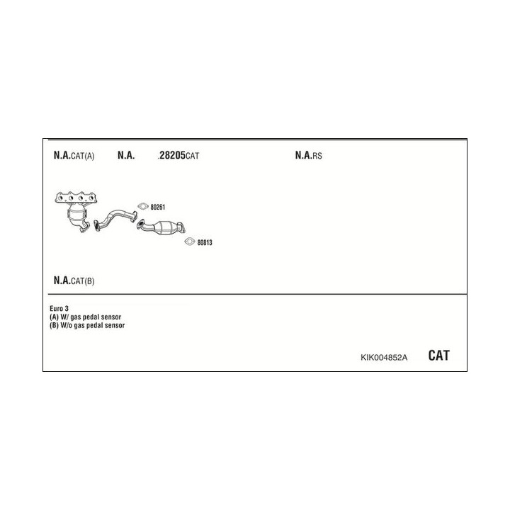 Išmetimo sistema WALKER KIK004852A