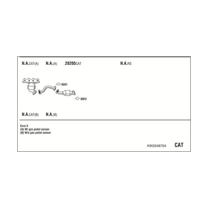 Išmetimo sistema WALKER KIK004875A