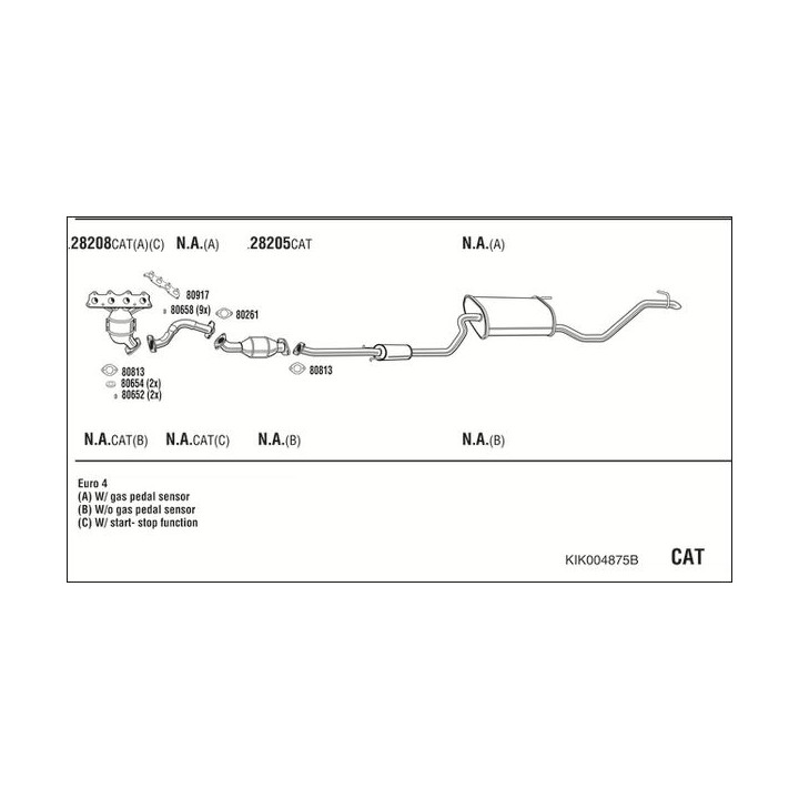 Išmetimo sistema WALKER KIK004875B