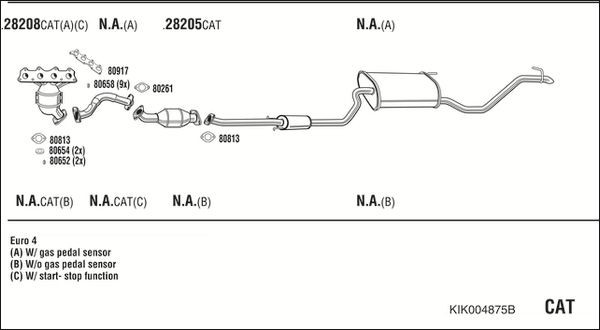 Išmetimo sistema WALKER KIK004875B